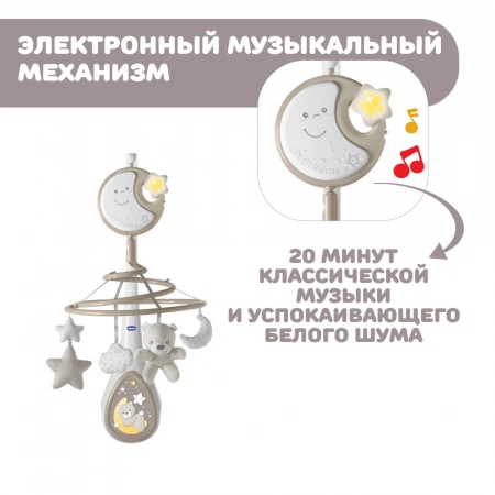 Мобиль на кроватку ночник детский Chicco Next2Dreams